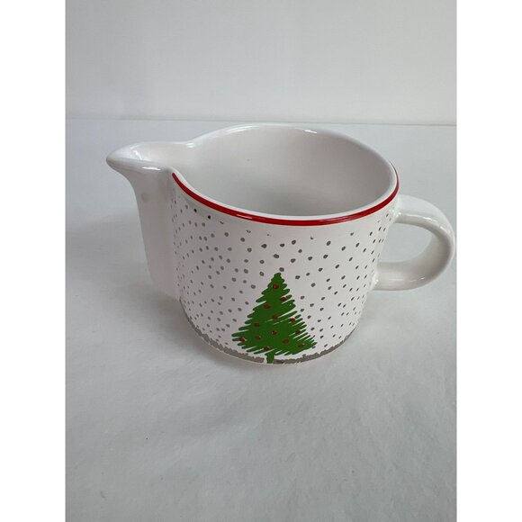 VTG Waechtersbach Ceramic Creamer Pitcher with Christmas Tree in Snow Graphic - Picture 4 of 5